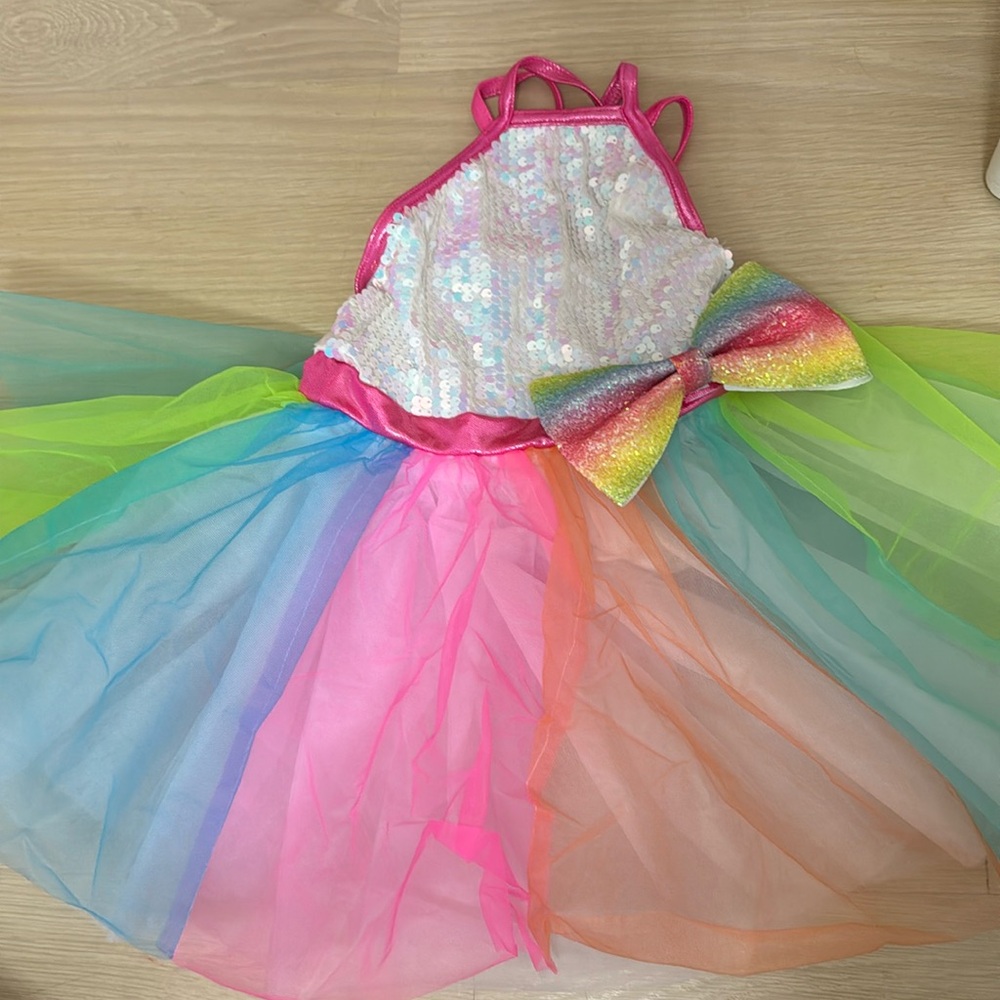 Ballerina girls Rainbow dress Recital size 4T - Picture 3 of 6